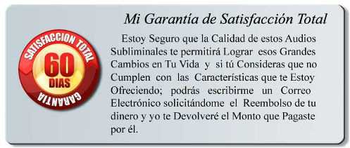 Garantía Audios Subliminales